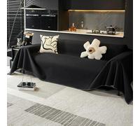 VanderHOME Copridivano impermeabile, Copridivano antigraffio gatto, Copri divano facile da pulire in tinta unita 190 * 380cm-Nero