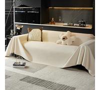 VanderHOME Copridivano impermeabile, Copridivano antigraffio gatto, Copri divano facile da pulire in tinta unita 190 * 300cm-Beige