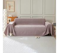 VanderHOME Copridivano in Ciniglia,Copri Divano 3 Posti,Telo Copridivano Universale，Copridivano Multifunzionale, Utilizzabile Come Coperta da Divano, Lenzuolo 230 * 420cm-Rosa