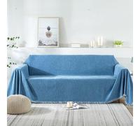 VanderHOME Copridivano in Ciniglia Di Alta Qualità, Coperta per Divano Calda, Super Morbida e Confortevole, Coperta Multifunzionale per Quattro Stagioni 180 * 420cm Blu