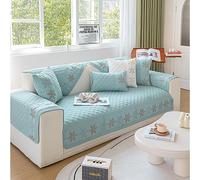 VanderHOME Copridivano in Cotone Lavato Al 100%, 1/2/3/4 Posti, Antiscivolo, Delicato Sulla Pelle, Bellissimi Motivi 110 * 160cm - Blu - Coprisedile (1 PC)