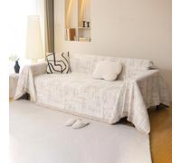 VanderHOME Copridivano Reversibile in Ciniglia, Copridivano 3 Posti, Telo Copridivano Morbida e Accogliente, Copridivano Antigraffio Gatto,Copriletto Leggero Multiuso 180 * 150cm-Cachi