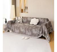 VanderHOME Copridivano Reversibile in Ciniglia, Copridivano 3 Posti, Telo Copridivano Morbida e Accogliente, Copridivano Antigraffio Gatto,Copriletto Leggero Multiuso 180 * 360cm-Curry