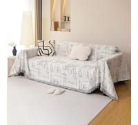 VanderHOME Copridivano Reversibile in Ciniglia, Copridivano 3 Posti, Telo Copridivano Morbida e Accogliente, Copridivano Antigraffio Gatto,Copriletto Leggero Multiuso 180 * 300cm-sfondo bianco