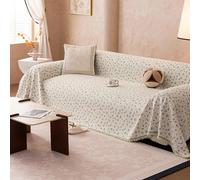 VanderHOME Copridivano Super Morbida - Morbida Coperta Traspirante e Delicata Sulla Pelle, Copriletto Decorativo Con Motivo Floreale Fresco, Regalo Perfetto e Caldo 180 * 230cm-Verde