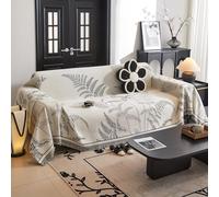 VanderHOME Copridivano Super Soffice, Plaid divano Decorativa a Motivi Moderni in Ciniglia con Frangia per Divano/Letto/Esterno, Copriletto Multiuso Divano 180 * 260cm-Nero 2