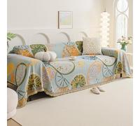 VanderHOME Copridivano Traspirante, Copridivano Estivo, Coperta da Divano Morbida e Accogliente, Copriletto Leggero Multiuso 180 * 130cm - Frutti Estivi