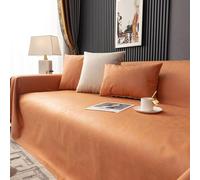 VanderHOME Impermeabile Copridivano Antiscivolo Salvadivano Copridivani elasticizzati Antimacchia Antigraffio Divano Protector Mobili Copertureper cani animali domestici 210 * 340cm-Arancione