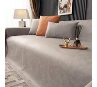 VanderHOME Impermeabile Copridivano Antiscivolo Salvadivano Copridivani elasticizzati Antimacchia Antigraffio Divano Protector Mobili Copertureper cani animali domestici 210 * 340cm-Grigio chiaro