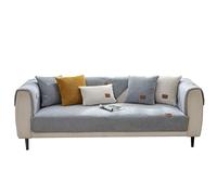 VanderHOME Morbido Copridivano Asciugamano da divano Peluche Cuscino per divano Spesso Decorativo Copridivano Antiscivolo Lavabile per Animali Domestici Bambini 110 * 240cm-Grigio-Cuscini（1 pezzo