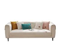 VanderHOME Morbido Copridivano Asciugamano da divano Peluche Cuscino per divano Spesso Decorativo Copridivano Antiscivolo Lavabile per Animali Domestici Bambini 50 * 30cm-Beige-Federe (2 pezzi)