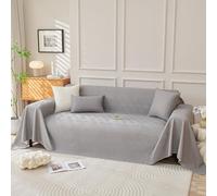 VanderHOME Multi-Size Leggero Copridivano Estivo Asciugamano Divano Soggiorno Generale Copri Divano Cool In Estate Morbido Fresco Multifunzione Ventilazione Telo Copridivano 210*260cm-Grigio chiaro-A