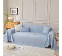 VanderHOME Multi-Size Leggero Copridivano Estivo Asciugamano Divano Soggiorno Generale Copri Divano Cool In Estate Morbido Fresco Multifunzione Ventilazione Telo Copridivano 210 * 260cm-Blu lago-A