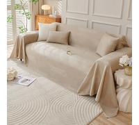 VanderHOME Multi-Size Leggero Copridivano Estivo Asciugamano Divano Soggiorno Generale Copri Divano Cool In Estate Morbido Fresco Multifunzione Ventilazione Telo Copridivano 210 * 230cm-Champagne-C