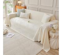 VanderHOME Multi-Size Leggero Copridivano Estivo Asciugamano Divano Soggiorno Generale Copri Divano Cool In Estate Morbido Fresco Multifunzione Ventilazione Telo Copridivano 210 * 180cm-Beige-C