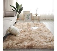 VanderHOME Tappeti tie-dye di colore puro, senza spargimento e senza sbiadimento, tappeto morbido e soffice per camera da letto e soggiorno Cammello puro 140x200 cm