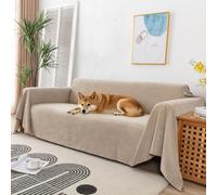 VanderHOME Telo Copridivano Antiscivolo Impermeabile Copritutto Universale Decorativo Per Divani, Copridivano Antigraffio Gatto, Fodera Divano Antimacchia Lavabile 180 * 300cm-Kaki