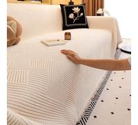 VanderHOME Telo Copridivano Moderno Minimalista, Telo Copri Divano Super Morbida, Copridivano Traspirante e Delicato Sulla Pelle,Regalo Perfetto e Caldo 180 * 380cm-Beige