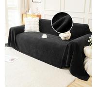 VanderHOME Telo Impermeabile Divano - Copri Divani Antigraffio Gatto Quattro Stagioni, Telo Copridivano Morbida e Delicata Sulla Pelle, Adatta a Divani, Letti e Poltrone 180 * 300cm-Nero