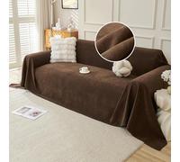 VanderHOME Telo Impermeabile Divano - Copri Divani Antigraffio Gatto Quattro Stagioni, Telo Copridivano Morbida e Delicata Sulla Pelle, Adatta a Divani, Letti e Poltrone 180 * 420cm-Marrone