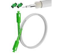 VANDESAIL Cavo Internet a fibra ottica SC/APC a SC/APC, cavo patch Simplex OS2 corazzato di singolo modo, 9/125μm LSZH per FTTH & SFP, opzione di lunghezza: 3m-20m, bianco