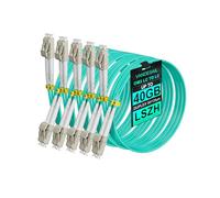 VANDESAIL Cavo patch in fibra ottica da LC a LC OM3 multimodale, 1 m, confezione da 5 pezzi, ponticello in fibra duplex 50/125 µ per ricetrasmettitore SFP 10Gb/1G