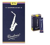 Vandoren Alt Sax 2.5 & Traditionnelles Boite De 10 Anches Clarinette Sib N.2,5 -