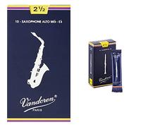 Vandoren Alt Sax 2.5 & Traditionnelles Boite De 10 Anches Clarinette Sib N.2,5