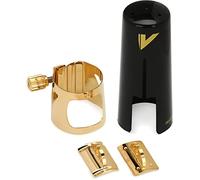 Vandoren LC08P Legatura Optimum Dorata e Copribocchino in Plastica per Sassofono Tenore