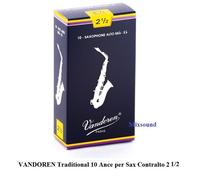 VANDOREN SR2125 10 ANCE PER SASSOFONO CONTRALTO MISURA n° 2-1/2 ANCIA SAX ALTO