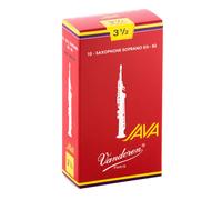 Vandoren SR3035R Soprano Sax JAVA Red Reeds Strength 3.5; Box of 10
