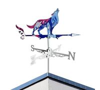 Vane Meteorologica Vintage Di Gallo - Indicatore Della Direzione Del Lupo, Pezzo Ornamentale Per La Penna Del Teatro | Decorazioni Per Giardini Per Animali Rustici Con Design Resistente Per Tett