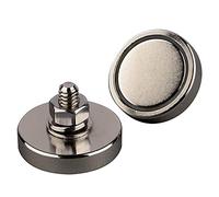 VanEEMAG 2 pezzi 45 kg magneti al neodimio super potenti con perno filettato maschio 1/4" - 20, fotocamera e altri supporti