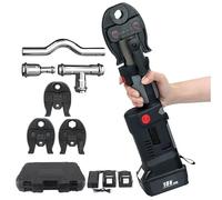 vanenferse Pinza Crimpatrice Portatile per Tubi, Pressa Idraulica, Pressatrice Multistrato, Kit Elettricista in Acciaio Inossidabile a Batteria con Teste Crimpatura, Tempo di Pressatura: 3-4 Secondi