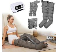 vanenferse Pressoterapia per Casa per Gambe E Addome, Massaggiatore Elettrico a Compressione d'Aria, 6 Camere d'Aria Elettrico Pressoterapia Linfodrenaggio per Braccio Vita Gambe, Pression Réglable