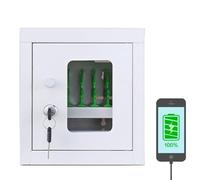 vanenferse Stazioni Di Ricarica Usb Per Cellulari Con Serratura, Armadietto Portaoggetti Per Cellulari Ricaricabili, Smartphone Charging Cabinet Per Ufficio, Aula, Sala Conferenze (White, 6-bit)