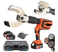 Tagliacavi a Batteria, Tagliacavi Idraulico Ricaricabile con Indicatore LED/2 Batterie, Utensile da Taglio per Cavi Elettrici per Cavo Armato in Rame al da 85 Mm/105 Mm/120 Mm