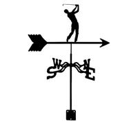 Vanes for Outside with Design, Weather-Resistant Rust-Proof Metal Direction Indicator and Decorative Windmill Roof Mount Use on Patio, Porch, Lawn, and Garden