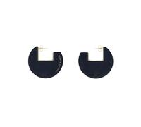 Vanessa Baroni - Orecchini a maglia rotonda opaca - - Accessories - Donna - Nero - ONE SIZE