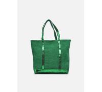 Vanessa Bruno - Cabas L Porte Epaule En Lin Et Paillette Verde - Borse T.U Verde
