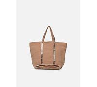 Vanessa Bruno - Cabas L Porte Epaule En Lin Et Paillettes Beige - Borse T.U Beige
