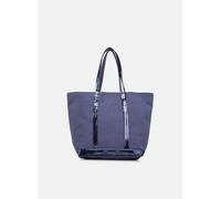 Vanessa Bruno - Cabas L Porte Epaule En Toile Coton Et P Blu - Borse T.U Blu