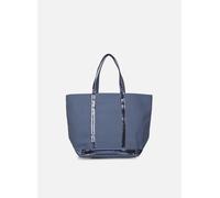 Vanessa Bruno - Cabas L Porte Epaule En Toile Coton Et Paillettes Blu - Borse T.U Blu