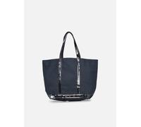 Vanessa Bruno - Cabas L Porte Epaule En Toile Coton Et Paillettes Blu - Borse T.U Blu