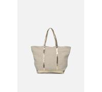 Vanessa Bruno - Cabas L Porte Epaule Zippe En Lin Et Pai Beige - Borse T.U Beige