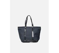 Vanessa Bruno - Cabas L Zippé Porté Epaule Toile et Pail Blu - Borse T.U Blu