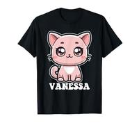 Vanessa - Simpatico gatto gattino design per ragazze nome Vanessa Maglietta