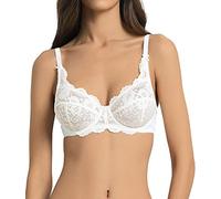 Vanever Reggiseno da Donna con Ferretto Coppa Piena Pizzo Push Up Balconcino Coppa Morbido Smooth Microfibra Bianco 4DD