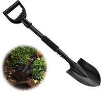 Vanga a Punta, 78cm Pala a Vanga in Acciaio con Impugnatura a D per Terreni duri e Sassosi - Adatta per Lo Scavo di Giardinaggio in Campeggio/Nero Opaco