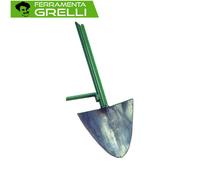TTAMG Vanga Forgiata con Manico Ferro - Pala (Flat Shovel) Verde Metallo